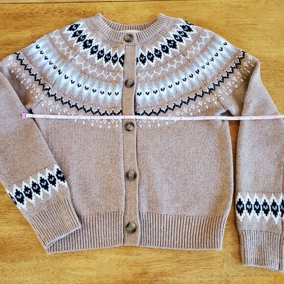Loft Fairisle cropped cardigan sweater size small - Picture 7 of 7